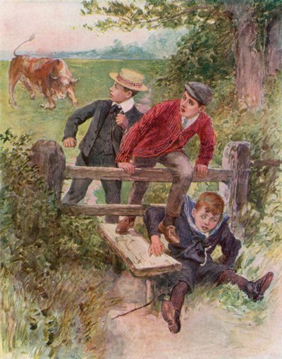 Pass deg for oksen! (farge litho) av English School