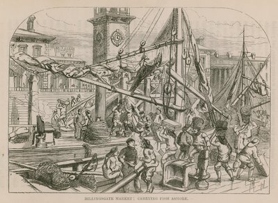 Billingsgate Market, Bære fisk på land av English School