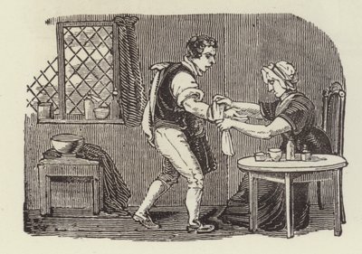 Innbinding av et kutt (gravering) av English School