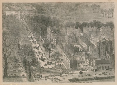 Fugleperspektiv av Buckingham og St James