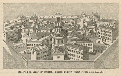 Fugleperspektiv av Tothill Fields Prison av English School
