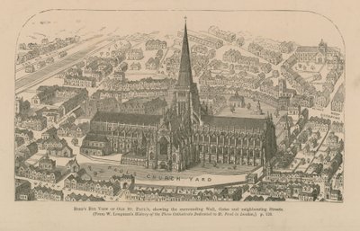 Fugleperspektiv av gamle St Pauls av English School