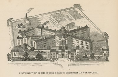 Fugleperspektiv av Surrey House of Correction av English School