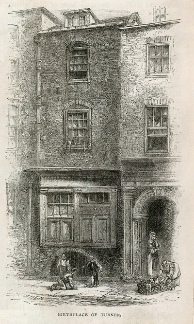 Fødested til J M W Turner i Maiden Lane av English School