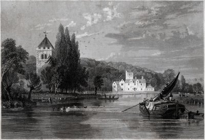 Bisham Abbey. (gravering, ca. 1850) av English School