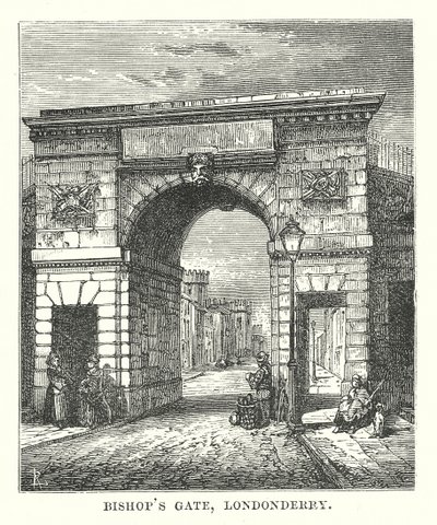 Bishop#39;s Gate, Londonderry (gravering) av English School