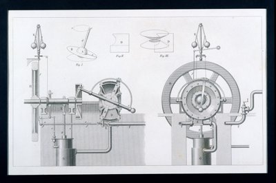 Bishops Rotary Steam or Disc Engine fra Cyclopaedia of Useful Arts & Manufactures, redigert av Charles Tomlinson, ca. 1880-tallet av English School