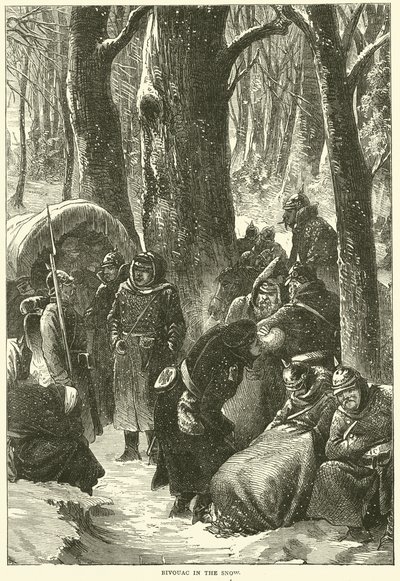 Bivuakk i snøen, november 1870 av English School