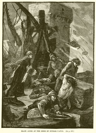 Black Agnes ved beleiringen av Dunbar Castle av English School