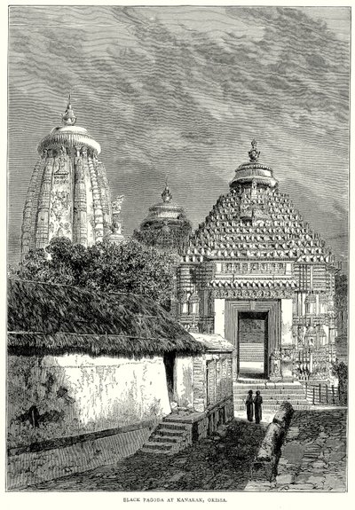 Black Pagora i Kanarak, Orissa (gravering) av English School