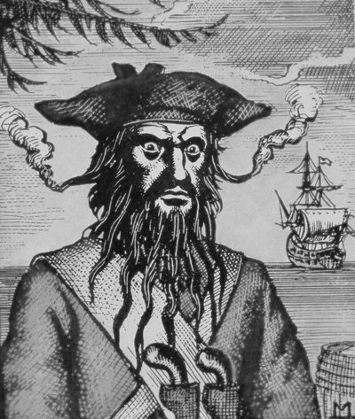 Blackbeard the Pirate (tresnitt) av English School