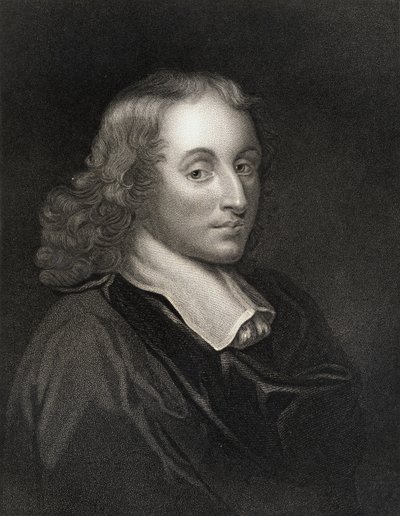 Blaise Pascal (1623-62) fra Gallery of Portraits, utgitt i 1833 av English School