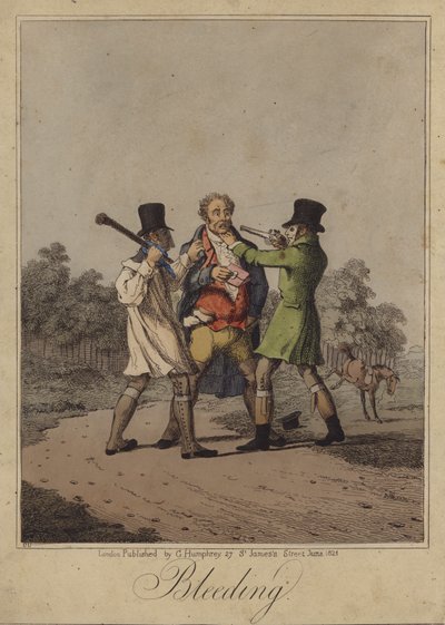 Blødning (farget gravering) av English School