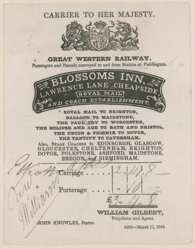 Blossoms Inn, Lawrence Lane, Cheapside von English School