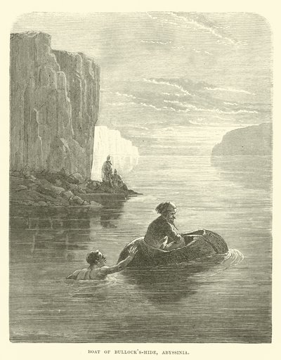 Boat of Bullocks-hide, Abyssinia av English School