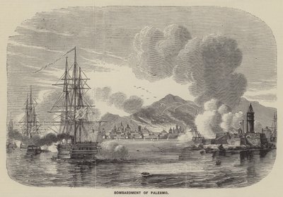 Bombardementet av Palermo (gravering) av English School