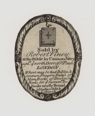 Bokhandlere, Robert Viney, handelskort av English School
