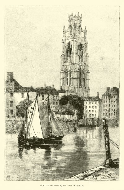 Boston Harbour, på Wytham av English School
