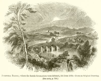 Bothwell Bridge; der Scotch Covenanters ble beseiret, 22. juni 1679 av English School