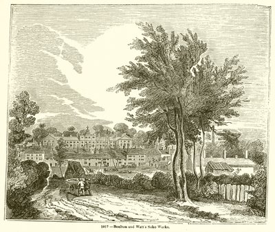 Boulton og Watts Soho Works av English School