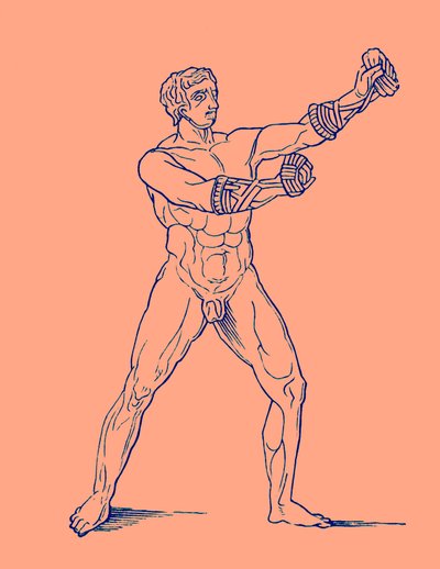 Boxer, illustrasjon for Olympia av Adolf Boetticher, 1886 (digitalt forbedret bilde) av English School
