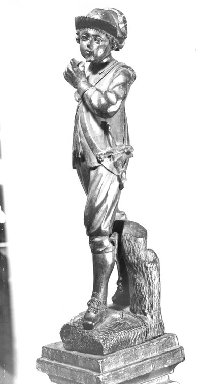 Boy Playing a Fife, 1638 (utskåret tre) av English School