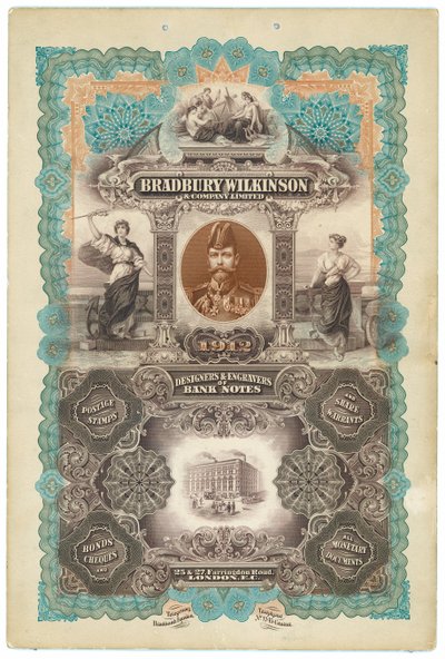 Bradbury Wilkinson & Co, designere og gravører av sedler av English School