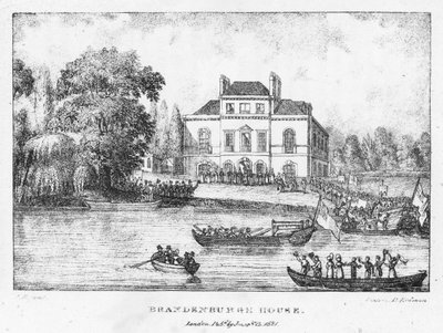 Brandenburgh House, London (gravering) av English School