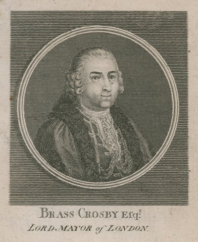 Brass Crosby, Lord Mayor of London 1765 av English School