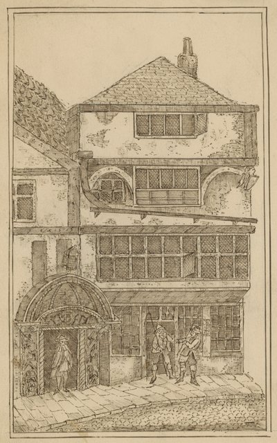 Bricklayers Hall, Leadenhall, nå Jews Synagogue, 1797 av English School