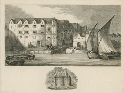 Bridewell Palace ved bredden av Themsen av English School