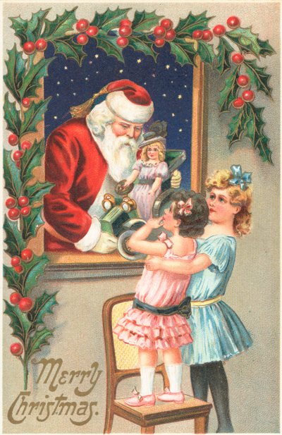 Britisk julekort av English School