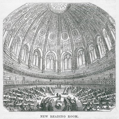 British Museum: Ny lesesal (gravering) av English School
