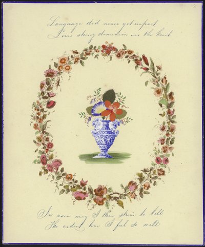 Britisk Valentine-kort av English School