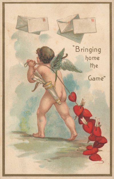 Britisk Valentines-kort av English School