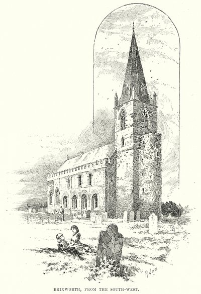 Brixworth, fra sørvest (gravering) av English School