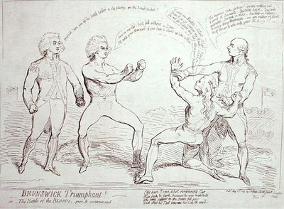 Brunswick triumferende! utgitt av J. Aitken i 1789 (radering) av English School