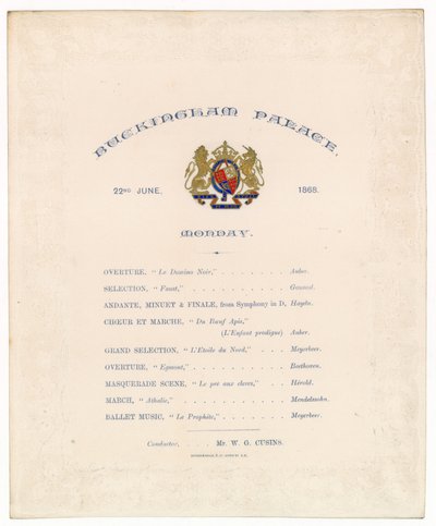 Buckingham Palace-konsert, 22. juni 1868 av English School
