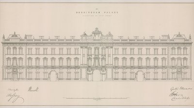 Buckingham Palace, høyde av østfronten av English School