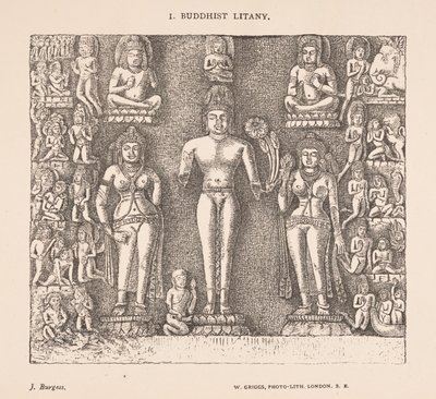 Buddhist Litany, fra The Cave Temples of India av James Fergusson og J. Burgess av English School