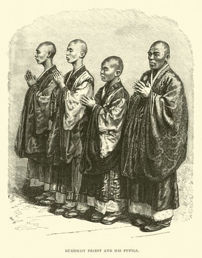 Buddhistprest og hans elever av English School