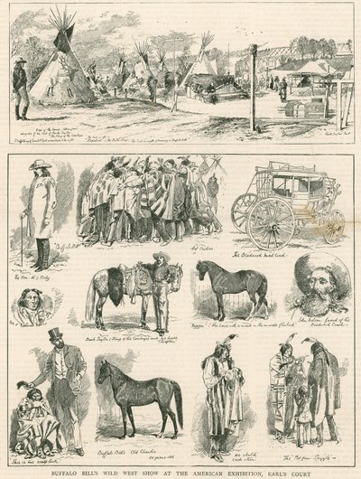 Buffalo Bills Wild West Show på American Exhibition, Earls Court, London av English School