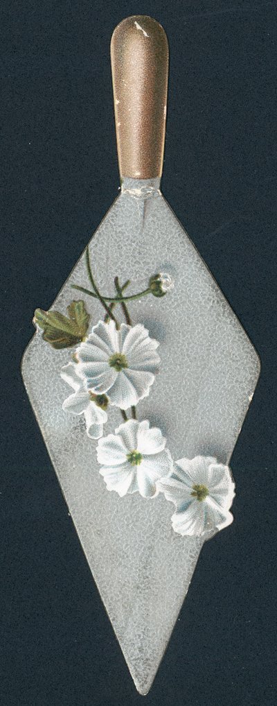 Builders sparkel og blomster, julekort av English School