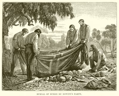 Burial of Burke av Howitts Party av English School