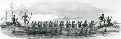 Burmese War Boat, hentet fra The London Illustrated News, 1852 av English School