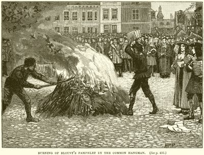 Burning of Blounts-hefte av The Common Hangman av English School