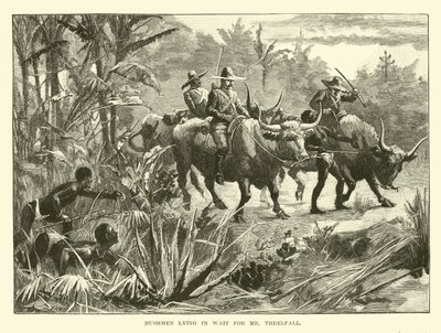 Bushmen som ligger og venter på Mr Threlfall av English School