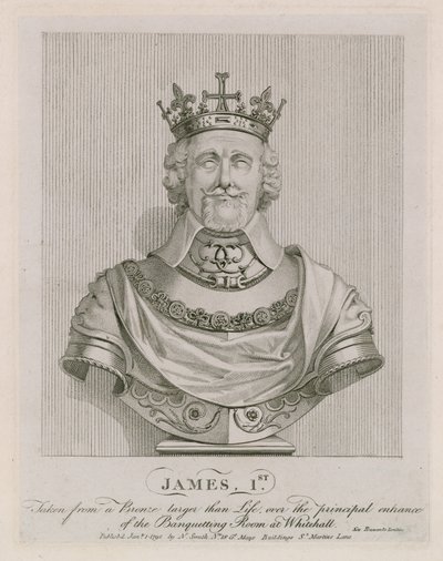 Byste av James I av English School