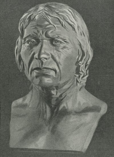 Byste av en Cro-Magnon-mann av English School