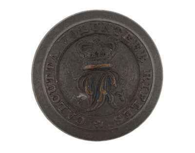 Button, Calcutta Volunteer Rifles, før 1901 av English School
